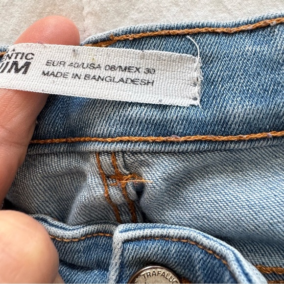 Zara By TRF High Rise Skinny Jeans Women’s 27 Tall Blue Frost Stretch Denim - Picture 4 of 14